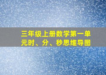 三年级上册数学第一单元时、分、秒思维导图