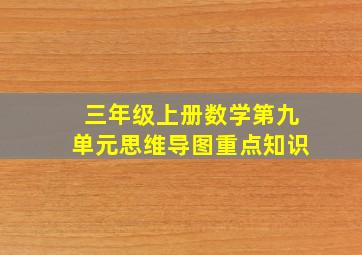 三年级上册数学第九单元思维导图重点知识