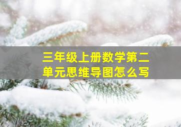 三年级上册数学第二单元思维导图怎么写