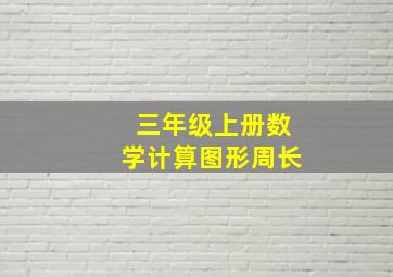 三年级上册数学计算图形周长