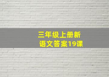 三年级上册新语文答案19课