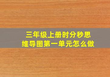 三年级上册时分秒思维导图第一单元怎么做