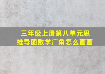 三年级上册第八单元思维导图数学广角怎么画画