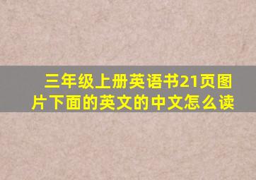 三年级上册英语书21页图片下面的英文的中文怎么读