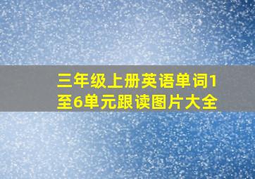 三年级上册英语单词1至6单元跟读图片大全