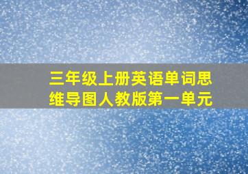 三年级上册英语单词思维导图人教版第一单元