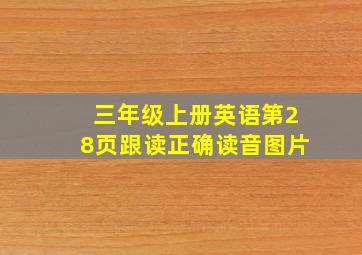 三年级上册英语第28页跟读正确读音图片