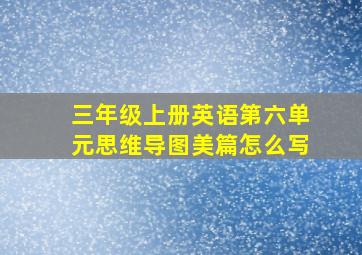 三年级上册英语第六单元思维导图美篇怎么写