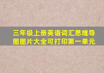 三年级上册英语词汇思维导图图片大全可打印第一单元