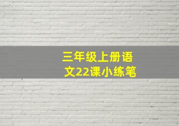 三年级上册语文22课小练笔