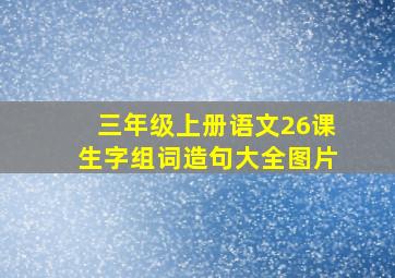 三年级上册语文26课生字组词造句大全图片