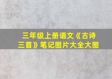 三年级上册语文《古诗三首》笔记图片大全大图