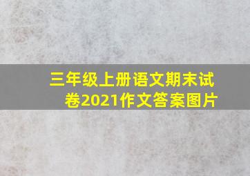 三年级上册语文期末试卷2021作文答案图片