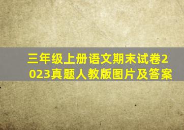 三年级上册语文期末试卷2023真题人教版图片及答案