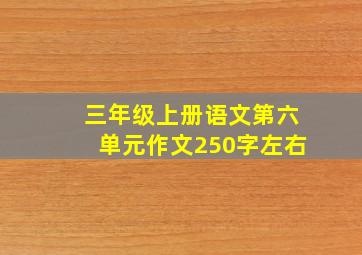 三年级上册语文第六单元作文250字左右