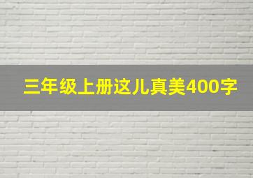 三年级上册这儿真美400字