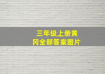 三年级上册黄冈全部答案图片