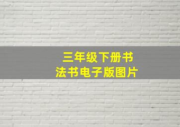 三年级下册书法书电子版图片