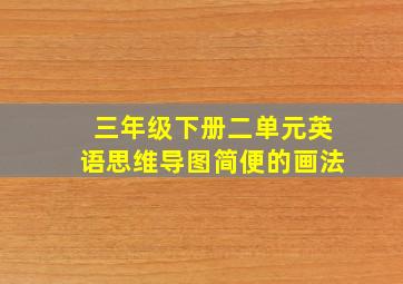 三年级下册二单元英语思维导图简便的画法