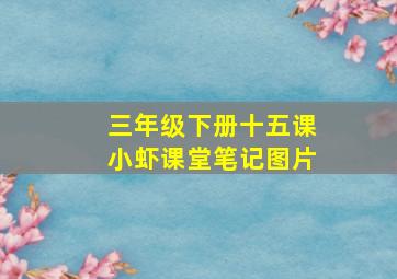 三年级下册十五课小虾课堂笔记图片