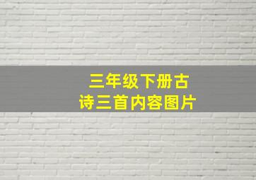 三年级下册古诗三首内容图片