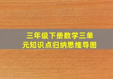 三年级下册数学三单元知识点归纳思维导图