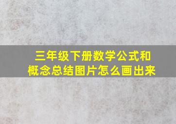 三年级下册数学公式和概念总结图片怎么画出来