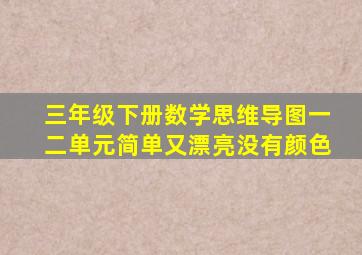 三年级下册数学思维导图一二单元简单又漂亮没有颜色