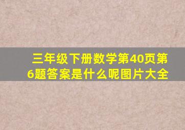 三年级下册数学第40页第6题答案是什么呢图片大全