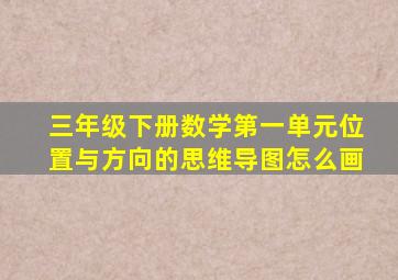 三年级下册数学第一单元位置与方向的思维导图怎么画