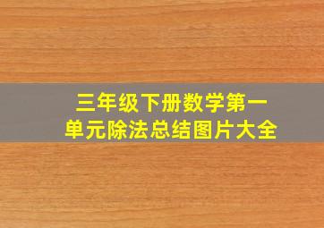 三年级下册数学第一单元除法总结图片大全