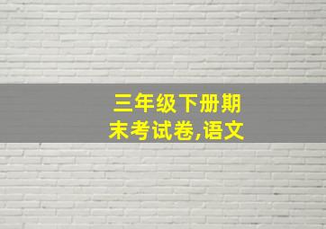 三年级下册期末考试卷,语文