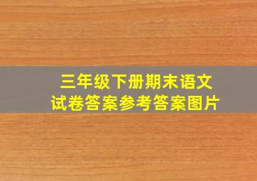 三年级下册期末语文试卷答案参考答案图片