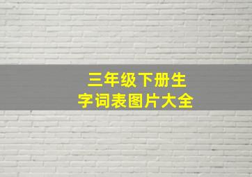 三年级下册生字词表图片大全