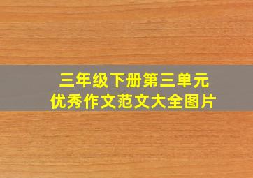 三年级下册第三单元优秀作文范文大全图片