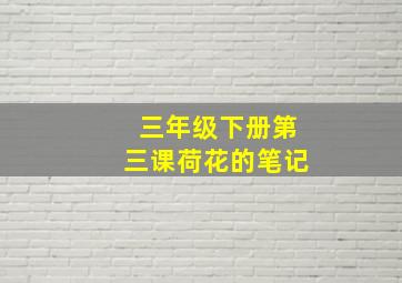 三年级下册第三课荷花的笔记