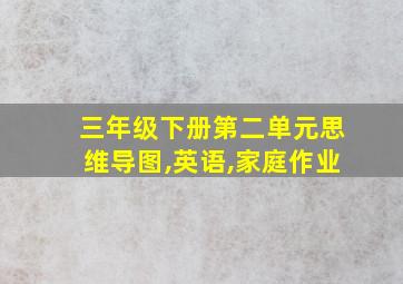 三年级下册第二单元思维导图,英语,家庭作业