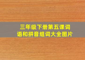 三年级下册第五课词语和拼音组词大全图片