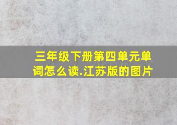 三年级下册第四单元单词怎么读.江苏版的图片