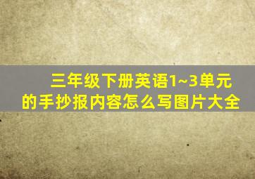 三年级下册英语1~3单元的手抄报内容怎么写图片大全