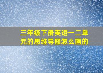 三年级下册英语一二单元的思维导图怎么画的