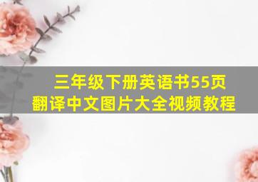 三年级下册英语书55页翻译中文图片大全视频教程