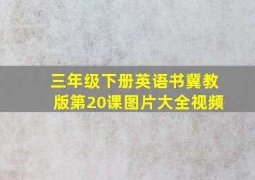 三年级下册英语书冀教版第20课图片大全视频