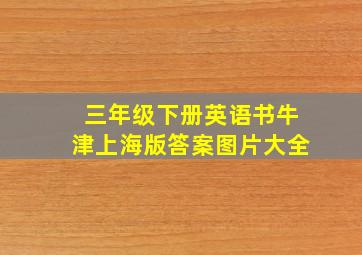 三年级下册英语书牛津上海版答案图片大全