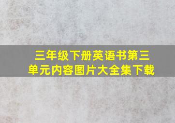 三年级下册英语书第三单元内容图片大全集下载