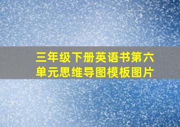 三年级下册英语书第六单元思维导图模板图片