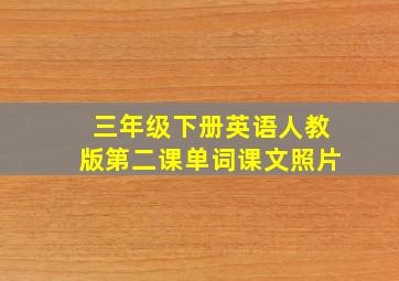 三年级下册英语人教版第二课单词课文照片