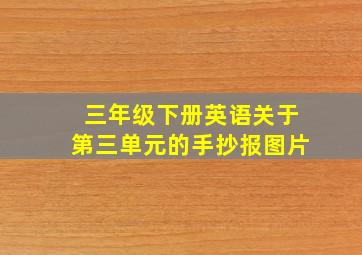 三年级下册英语关于第三单元的手抄报图片