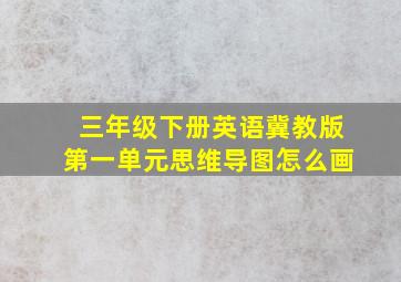 三年级下册英语冀教版第一单元思维导图怎么画