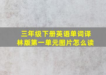 三年级下册英语单词译林版第一单元图片怎么读